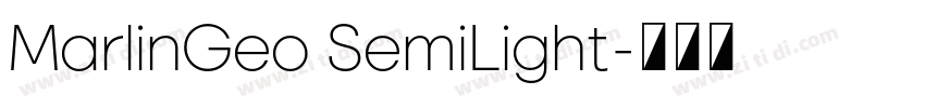 MarlinGeo SemiLight字体转换